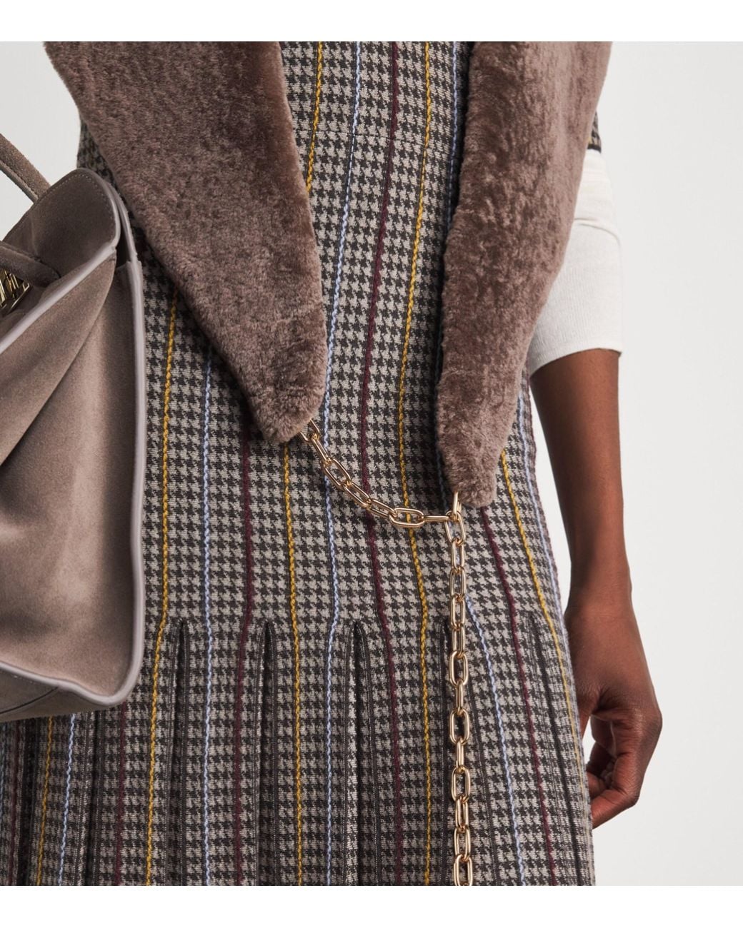 Gabriela Hearst Brown Beaver Fur Elliot Coat Collar