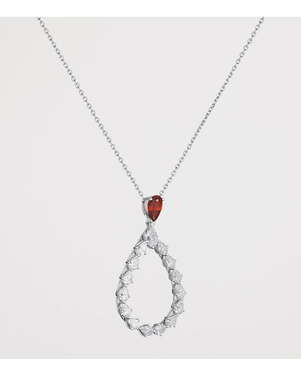 Chopard Metallic Diamond And Ruby L'Heure Du Diamant Necklace