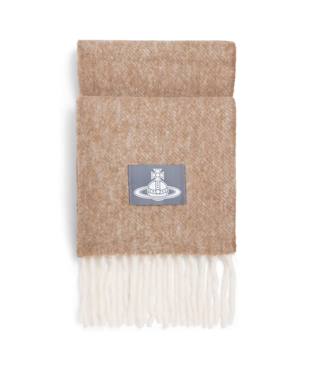 Vivienne Westwood White Alpaca-Blend Orb Scarf for men