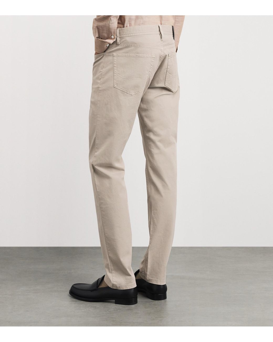 Brioni Natural Stretch-Cotton Chinos for men