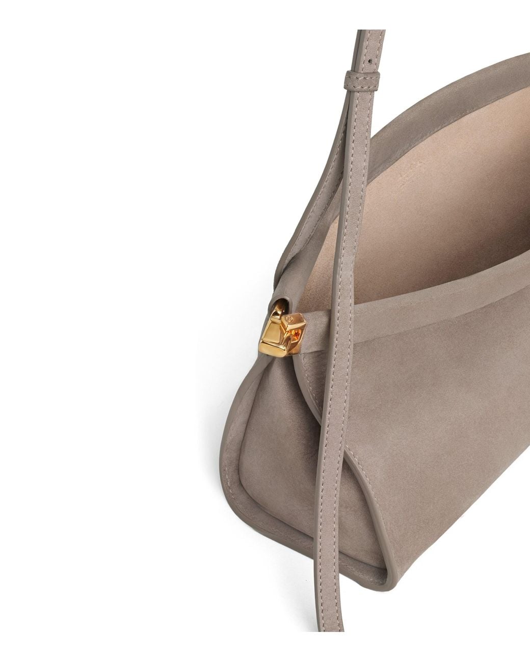 Alaïa Natural Medium Nubuck Le Click East West Shoulder Bag