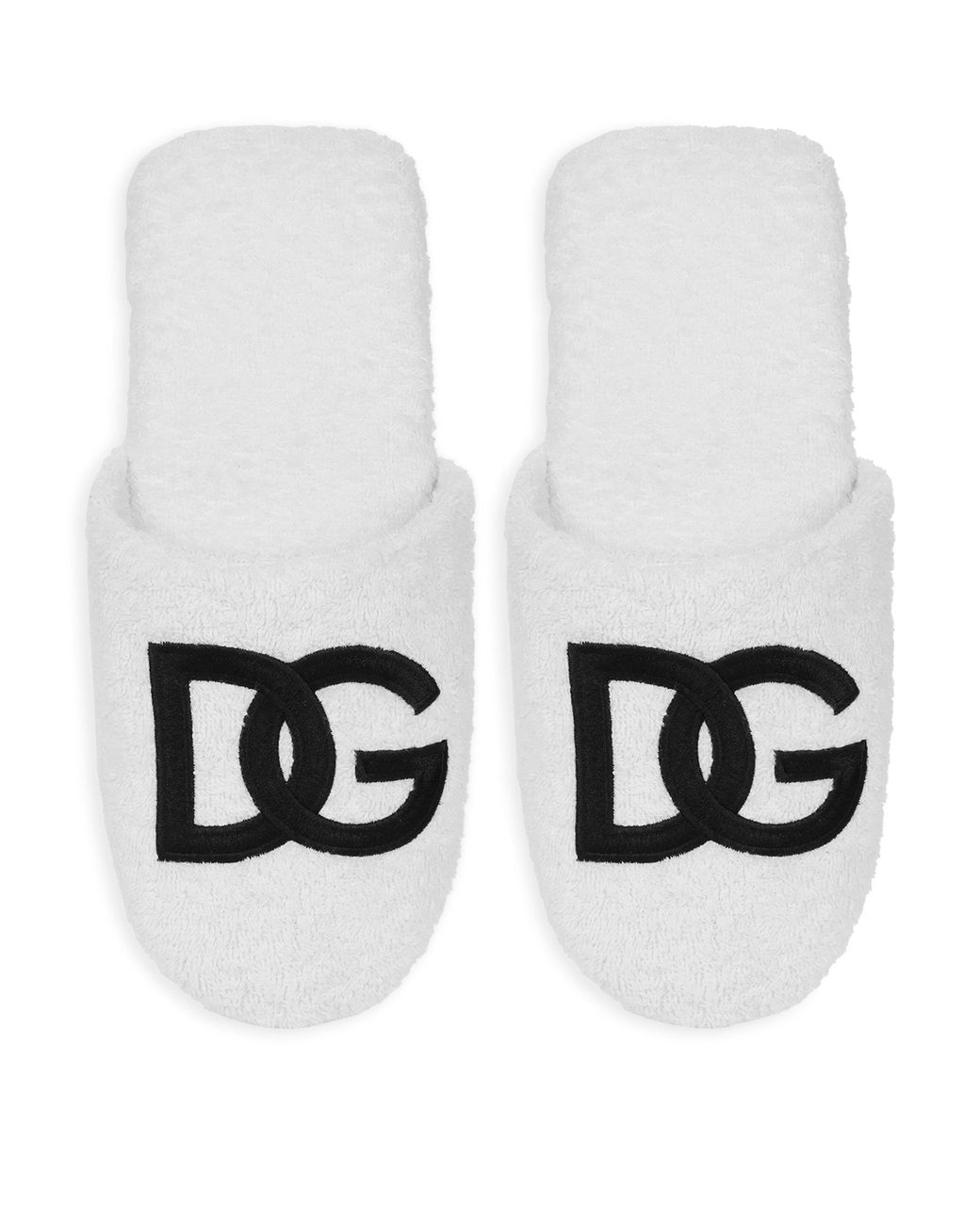 Dolce & Gabbana White Dg Logo Slippers for men