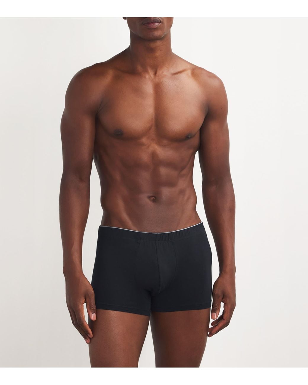 Hanro Blue Cotton Superior Trunks for men