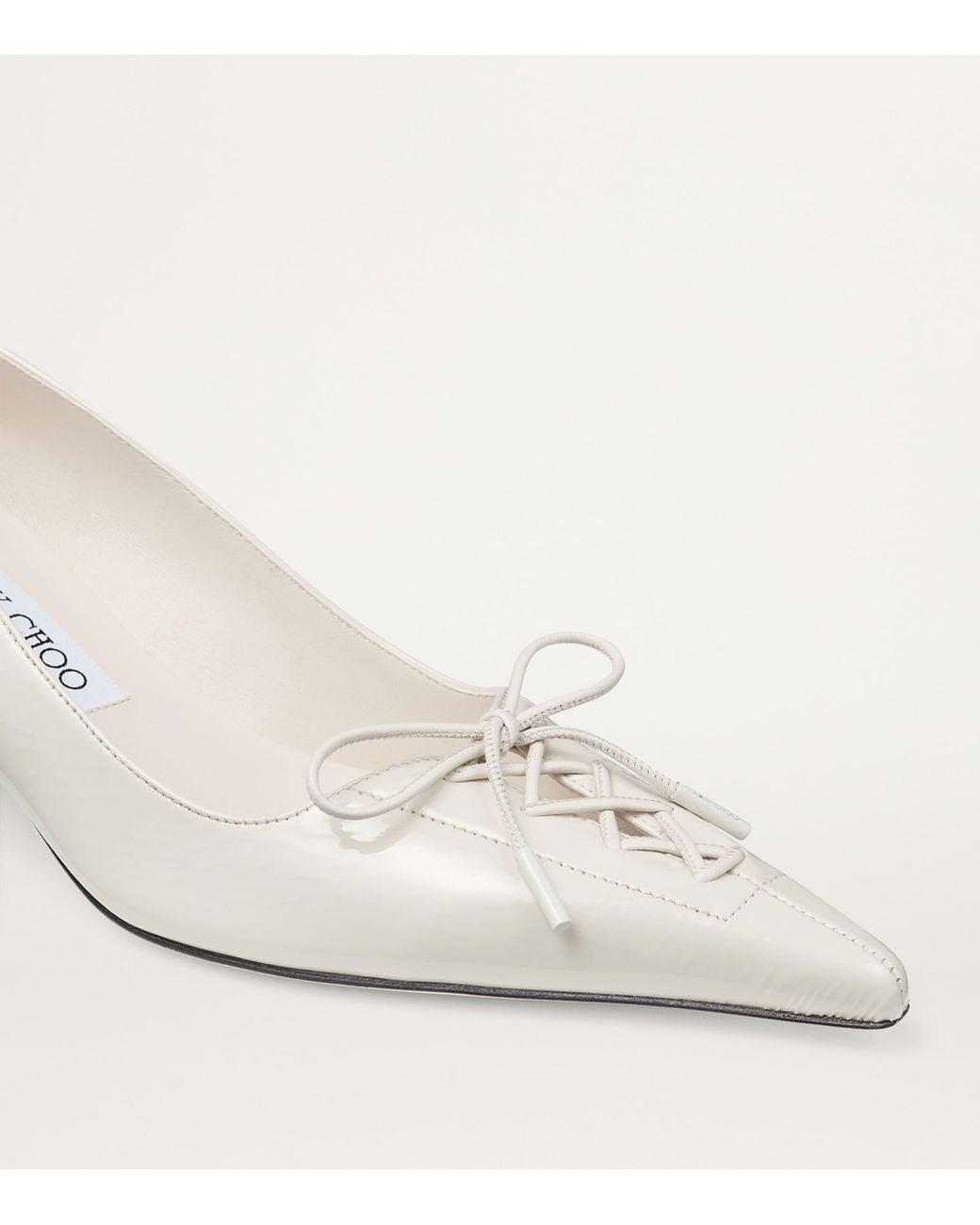 Jimmy Choo White Scarlett 50 Leather Pumps