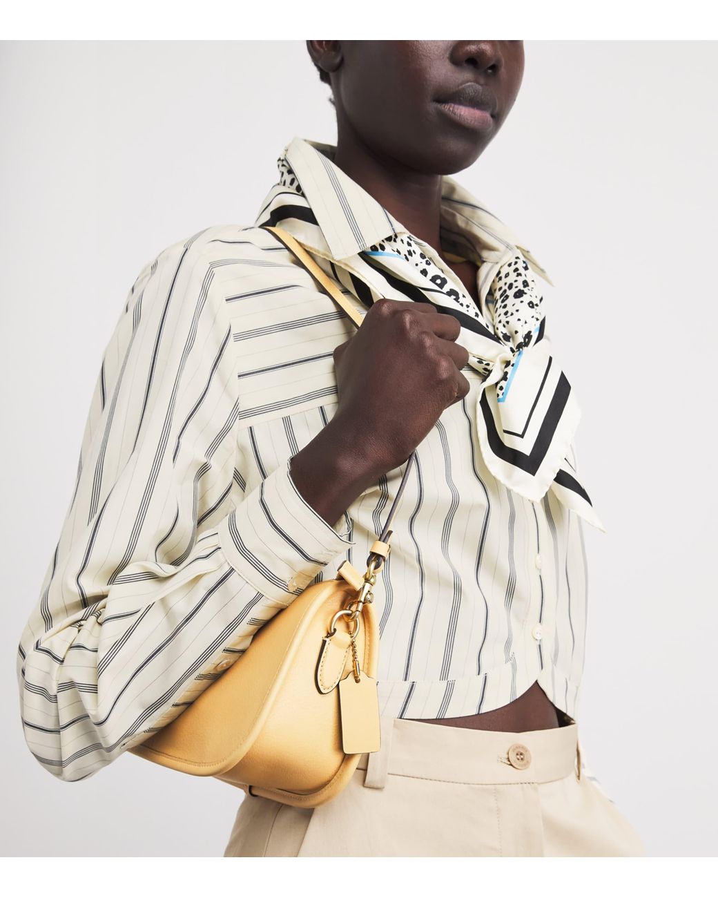 Claudie Pierlot White Cotton Poplin Stripe Shirt