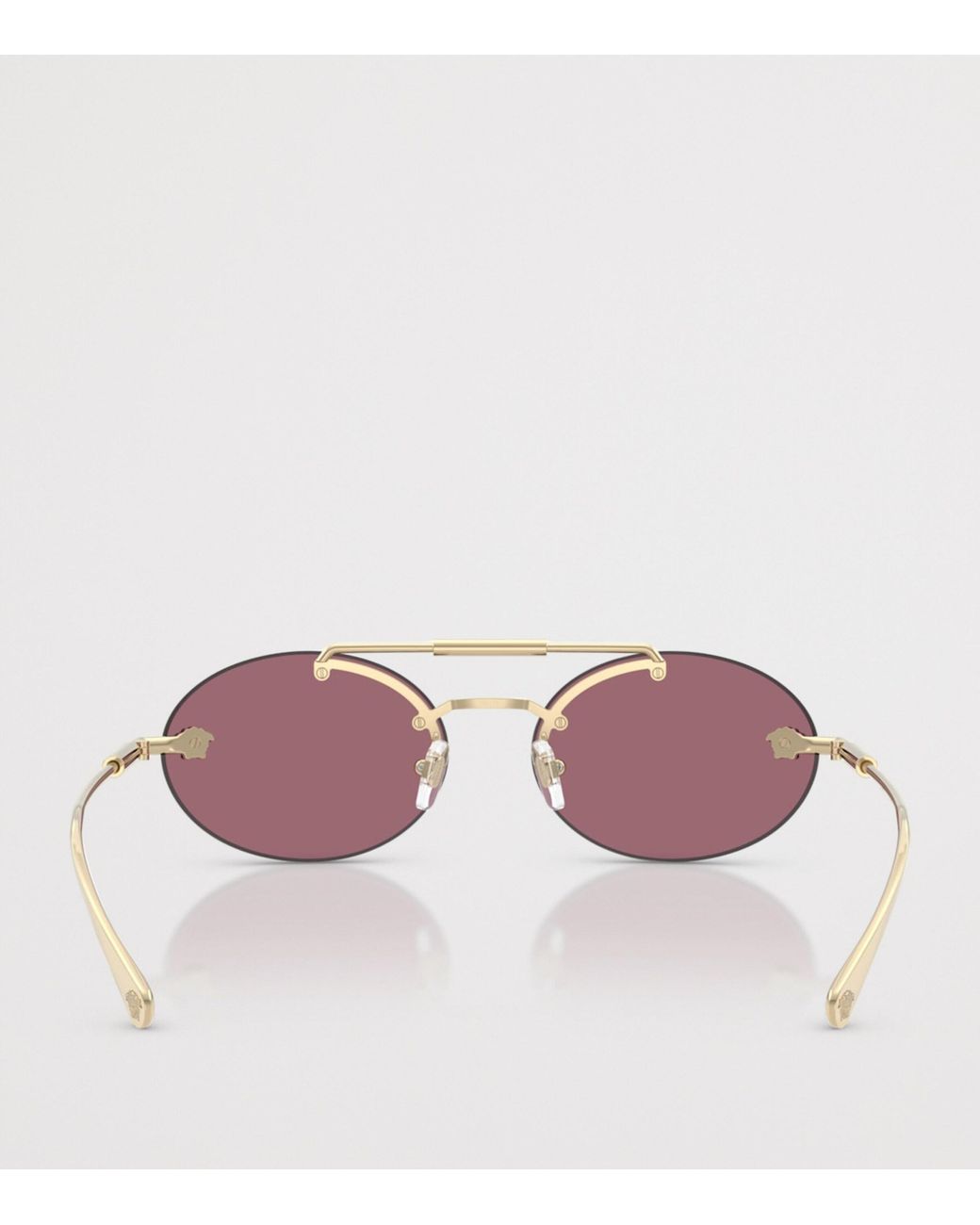 Versace Pink Metal Ve2295 Oval Sunglasses