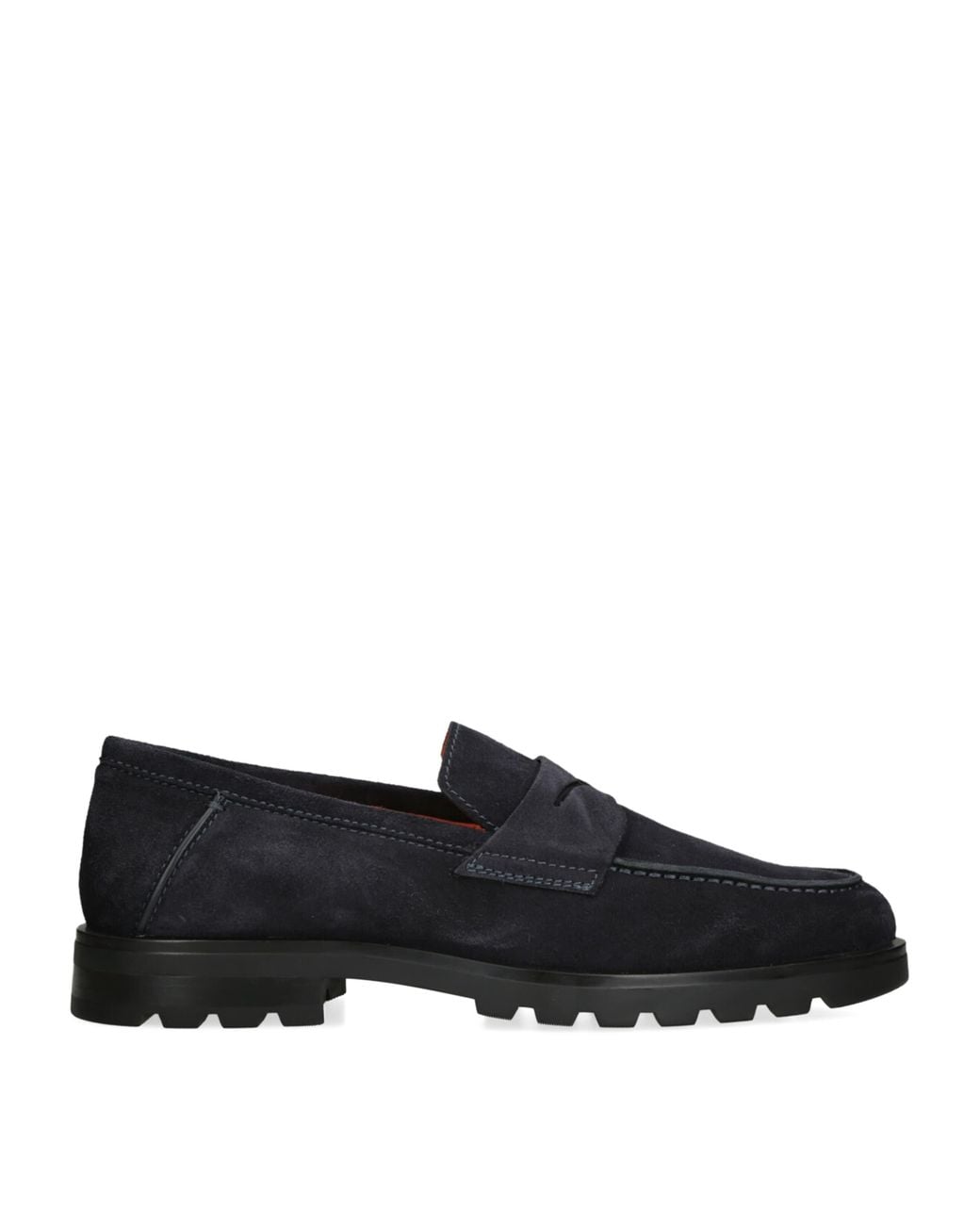 Santoni Black Suede Detroit Roccia Loafers for men
