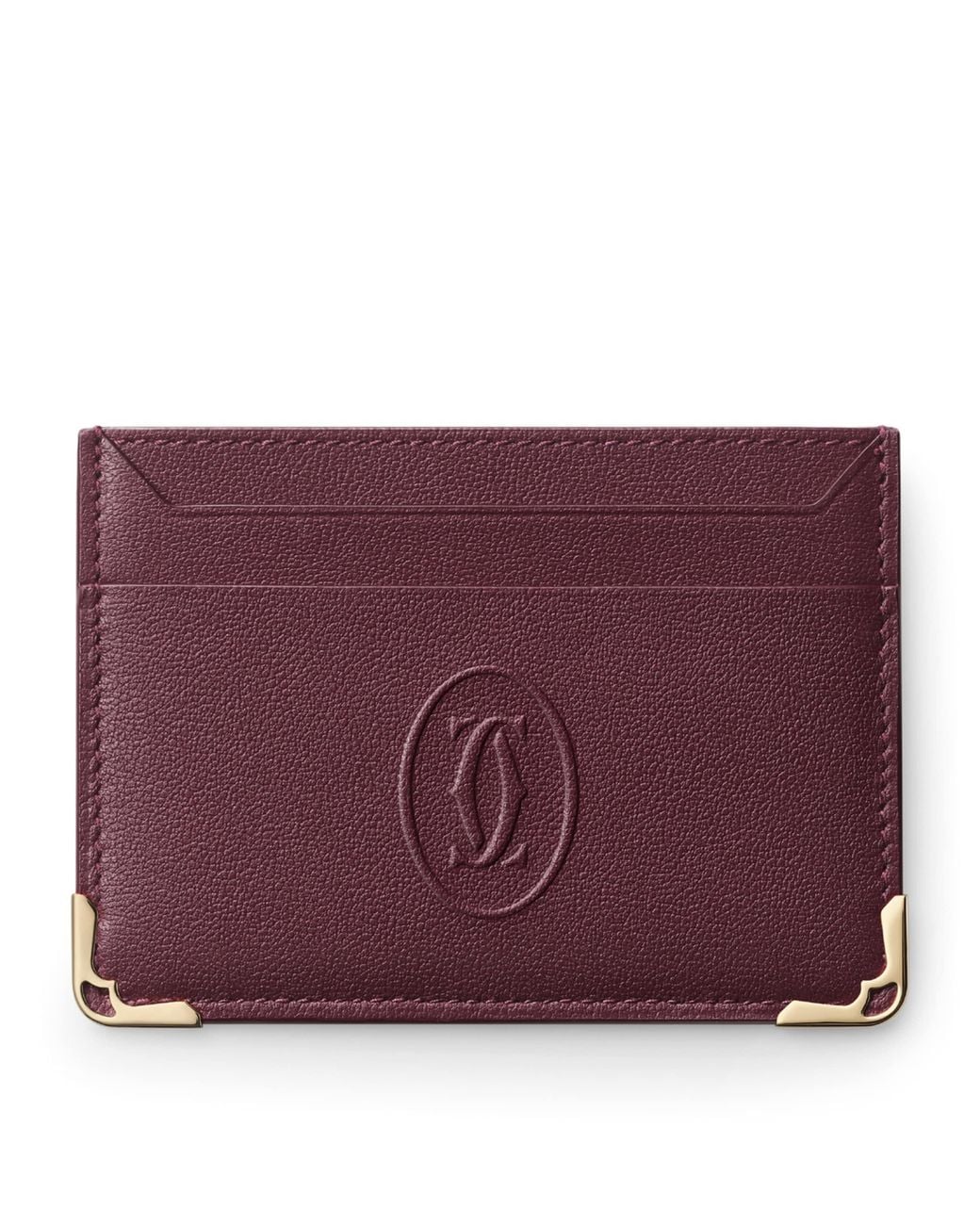 Cartier Purple Leather Must De Card Holder for men
