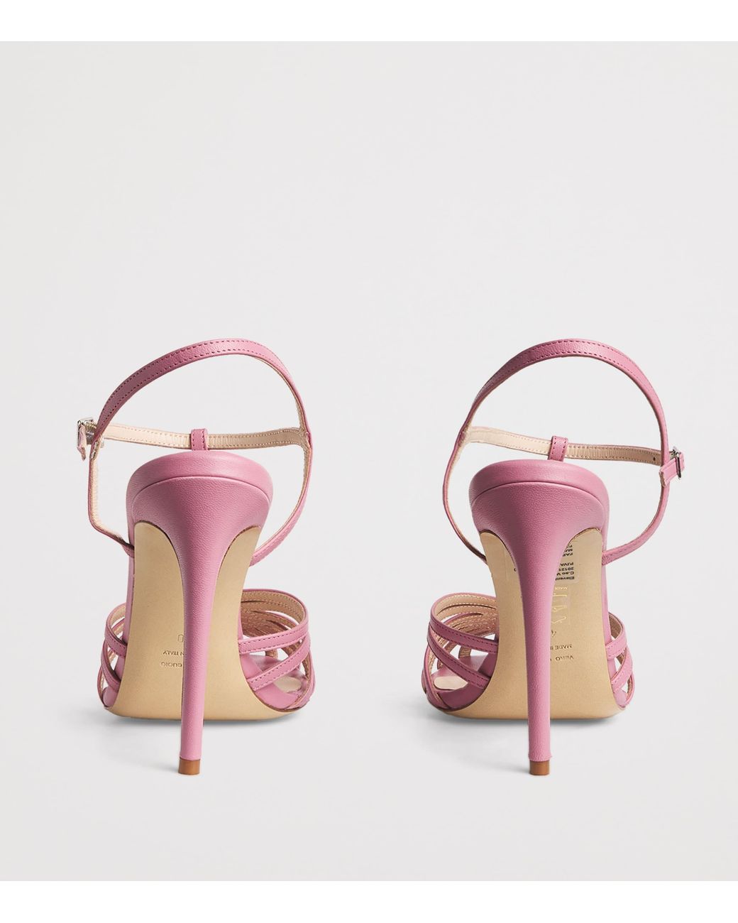 Eleventy Pink Leather Heeled Sandals 120