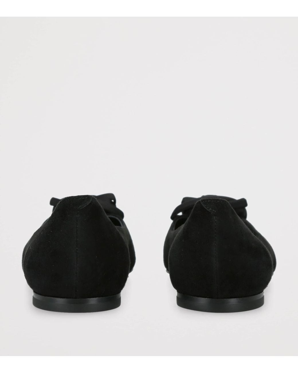 Roger Vivier Black Suede I Love Vivier Rose Ballet Flats