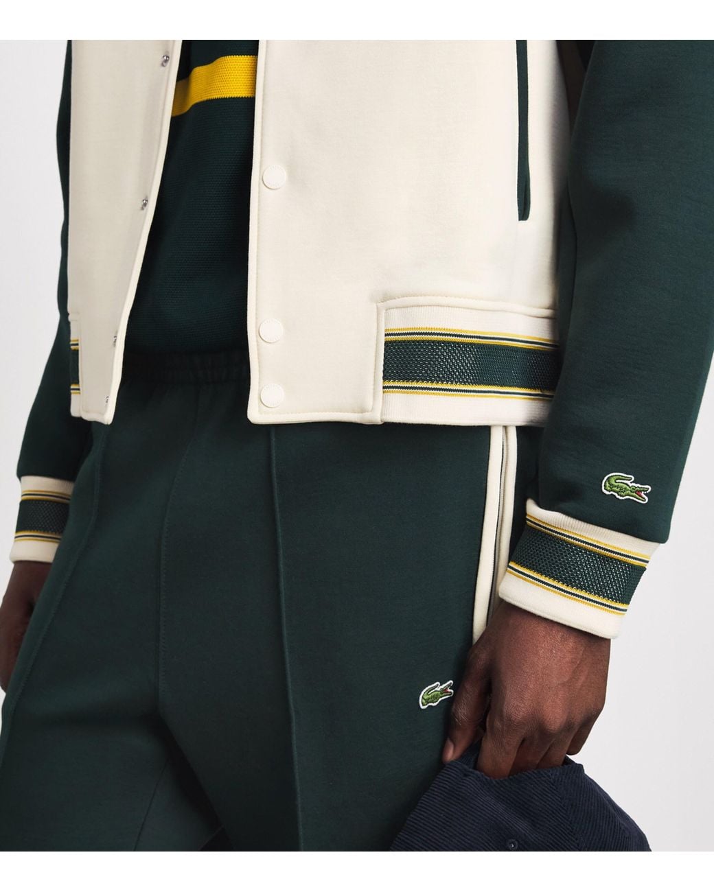 Lacoste Natural Cotton-Blend Varsity Jacket for men