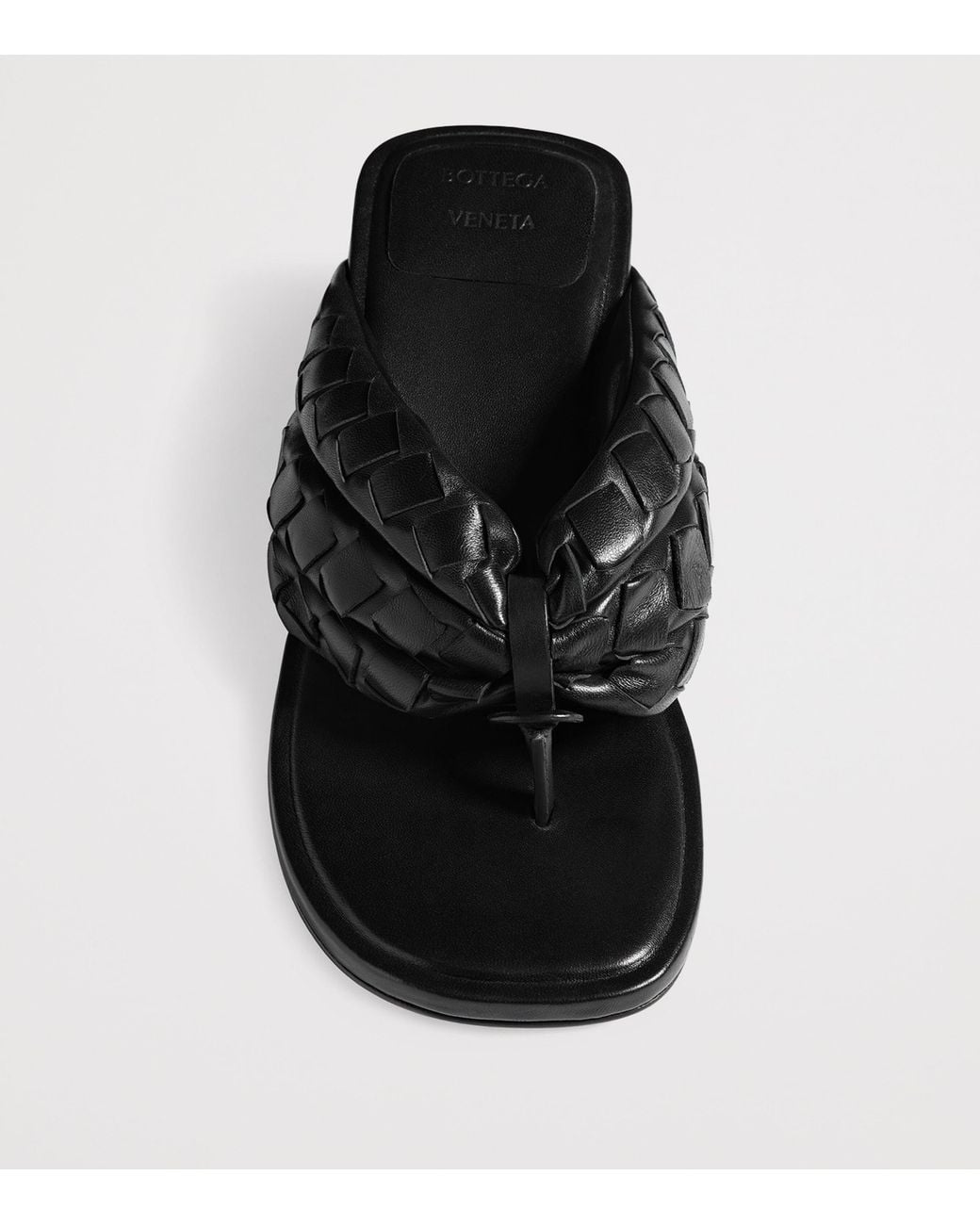 Bottega Veneta Black Leather Salsa Kitten Heel Sandals 50
