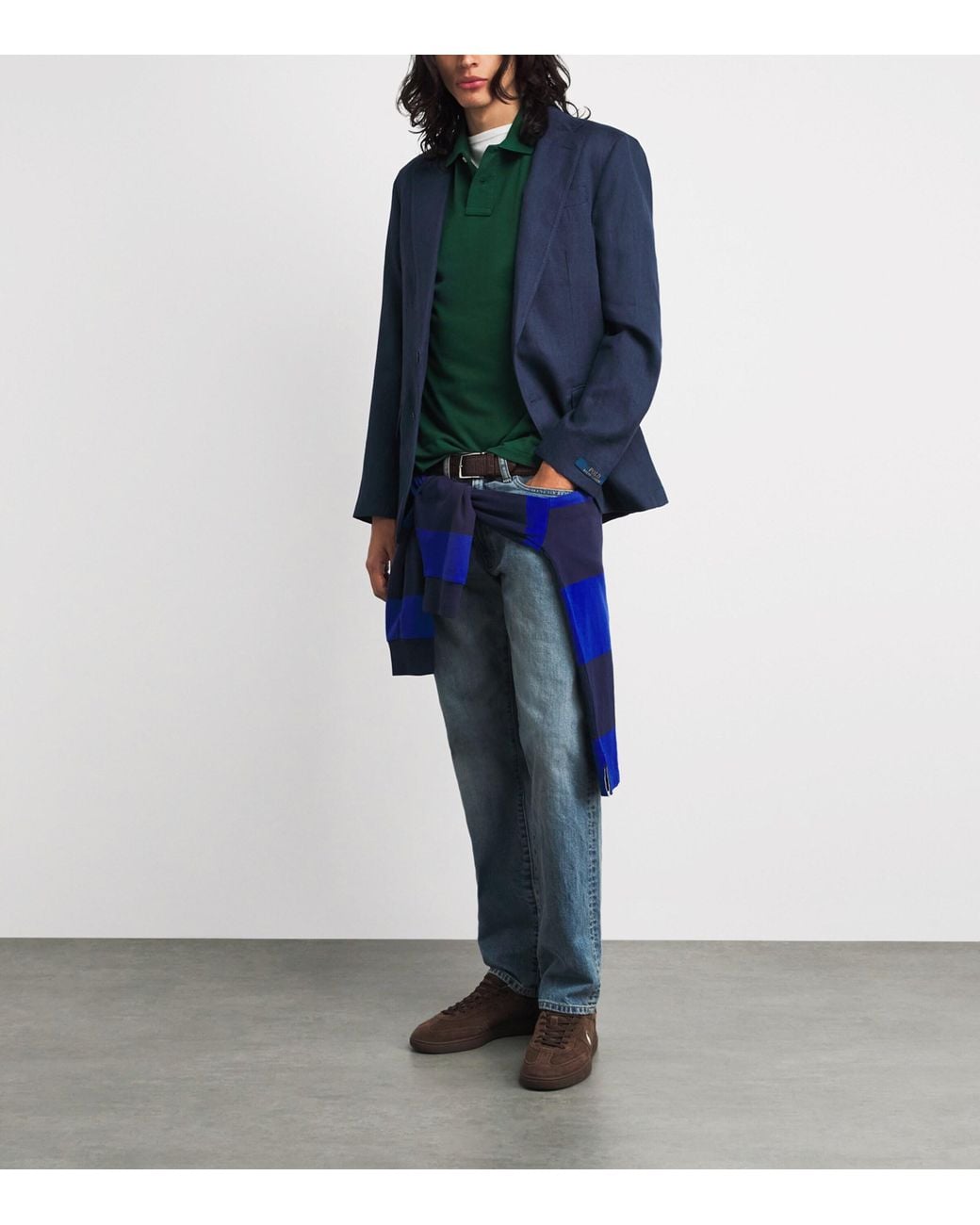 Polo Ralph Lauren Blue Linen Soft Blazer for men