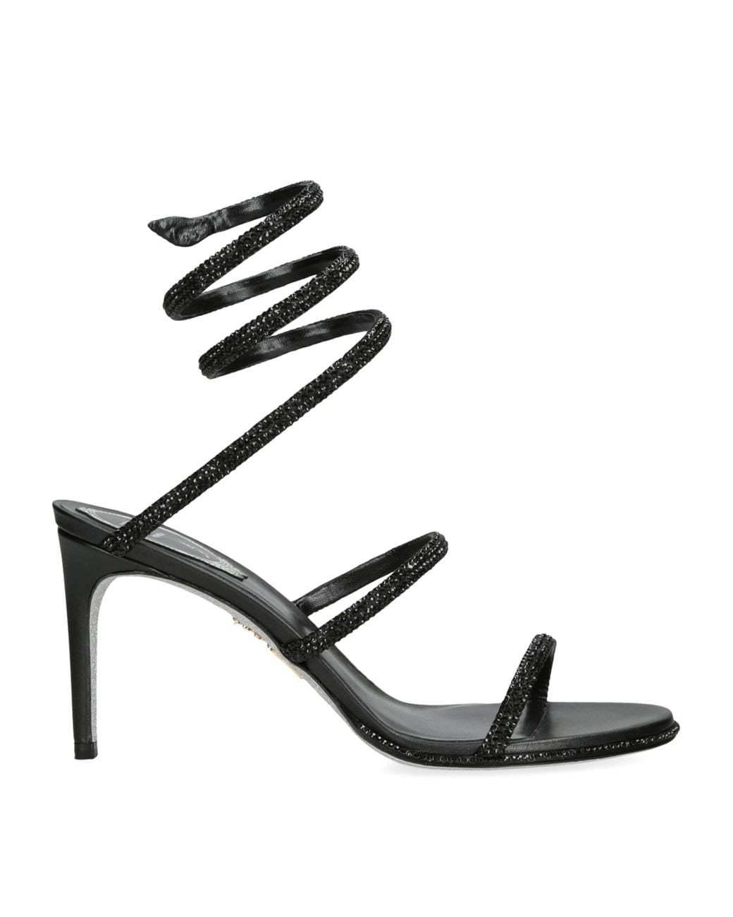 Rene Caovilla Black Embellished Cleo Sandals 80