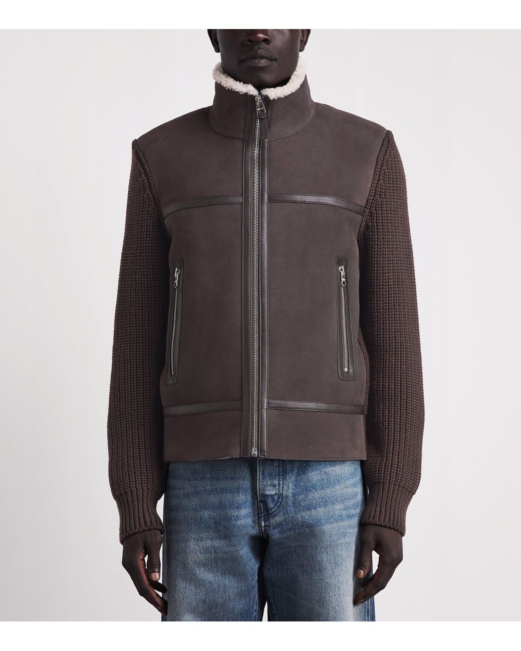 Mackage Brown Merino-Shearling Jonathan Jacket for men