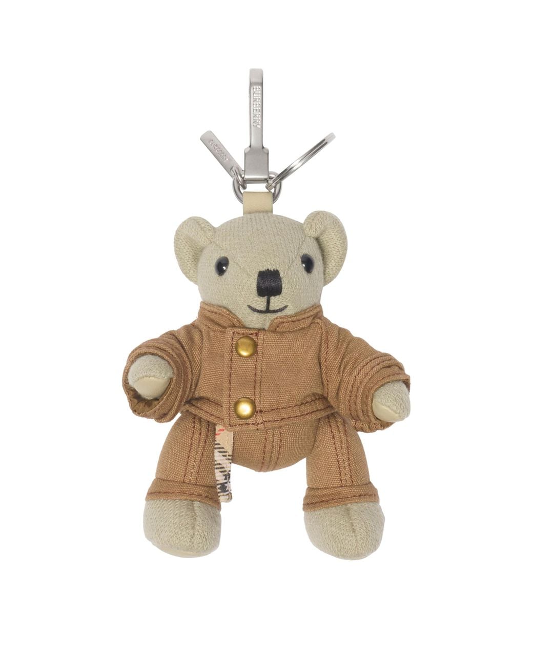 Burberry Metallic Wool-Cashmere Thomas Bear Charm