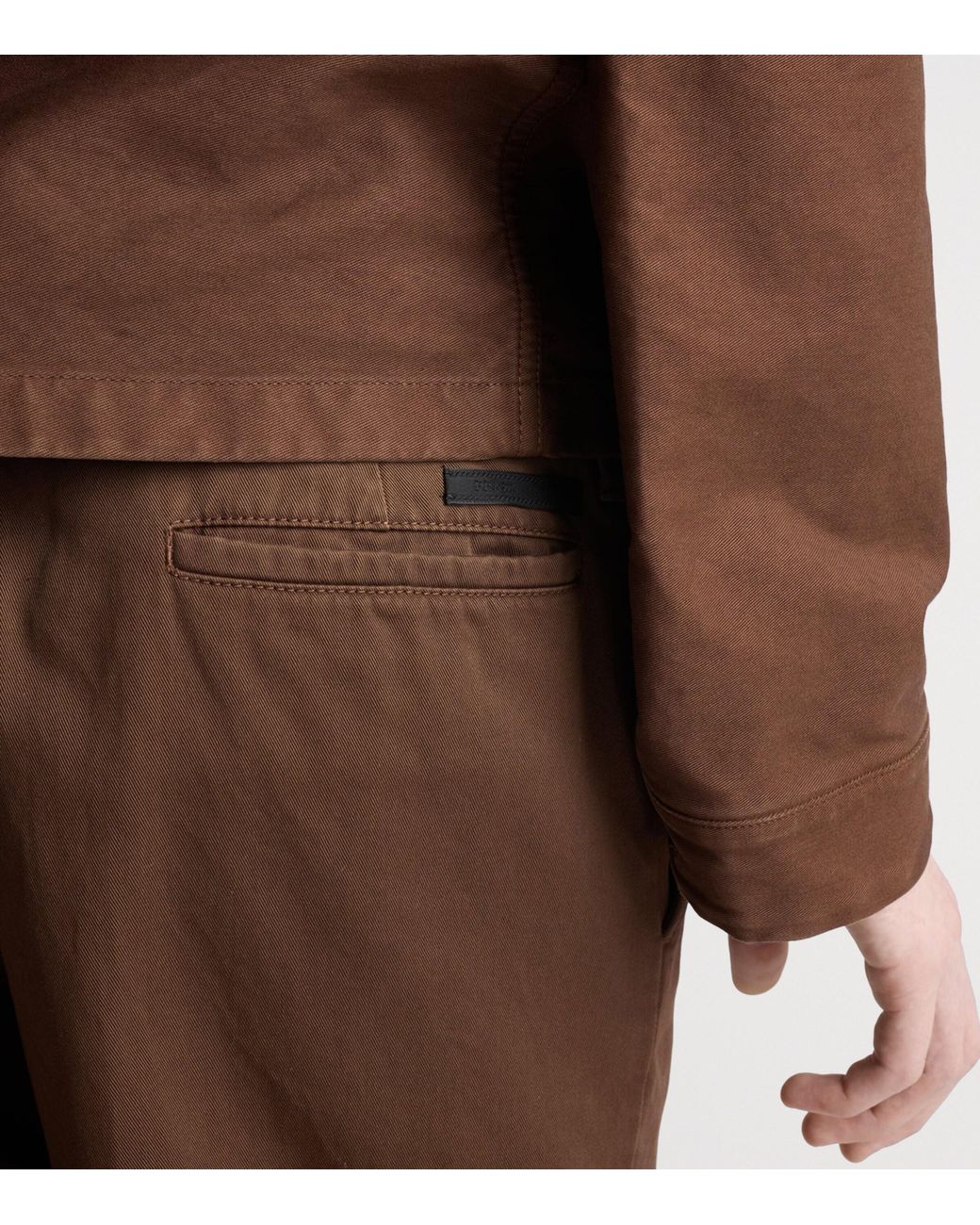 Prada Brown Cotton Slim Fit Trousers for men