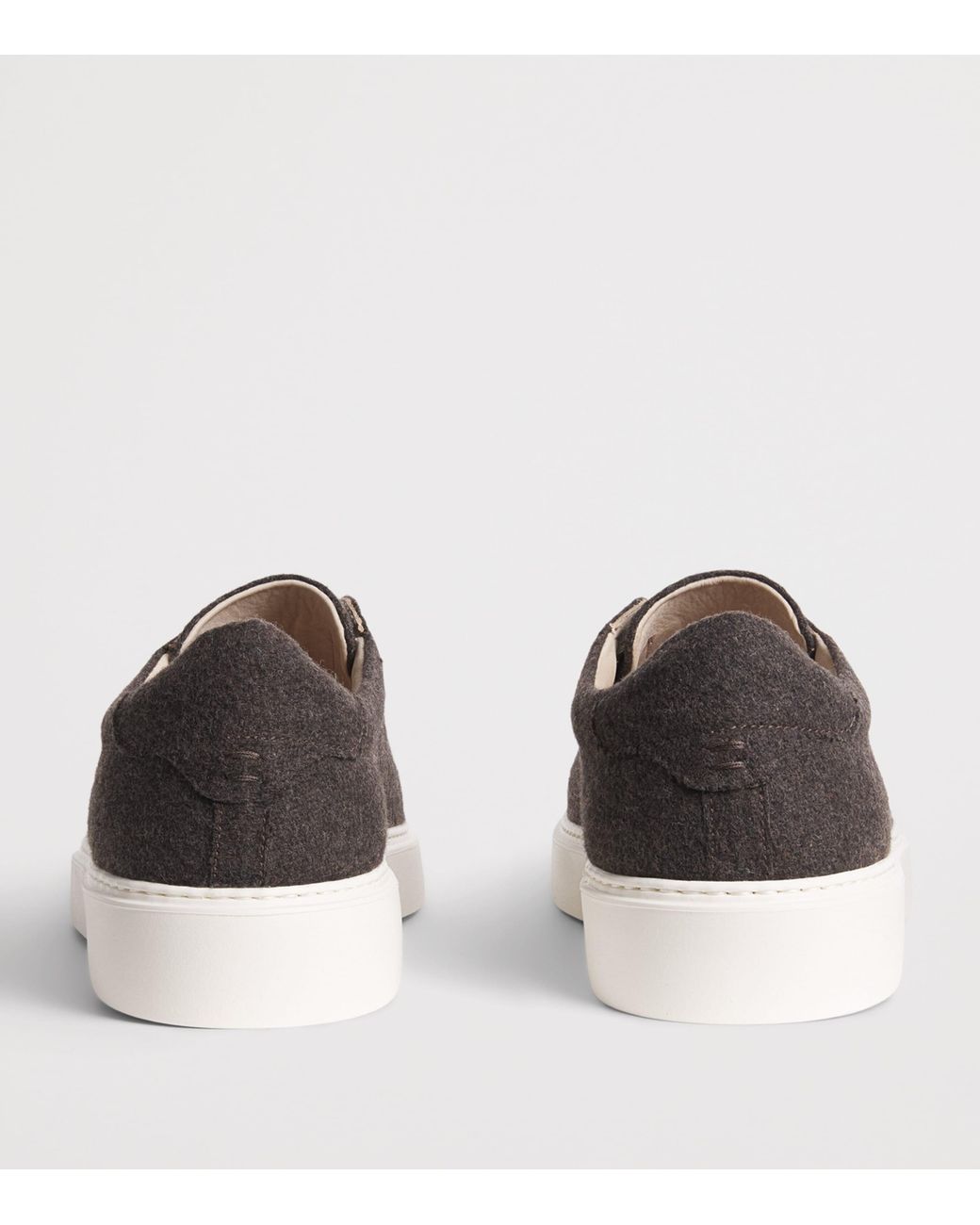 Eleventy Brown Flannel Slip-On Sneakers for men