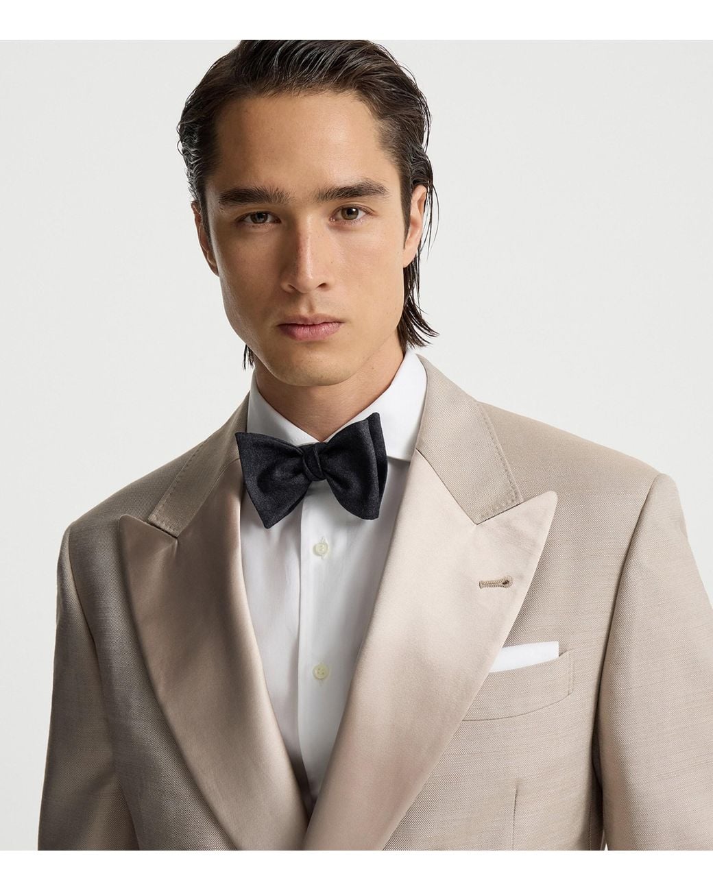 Brunello Cucinelli Black Virgin Wool Bow Tie for men
