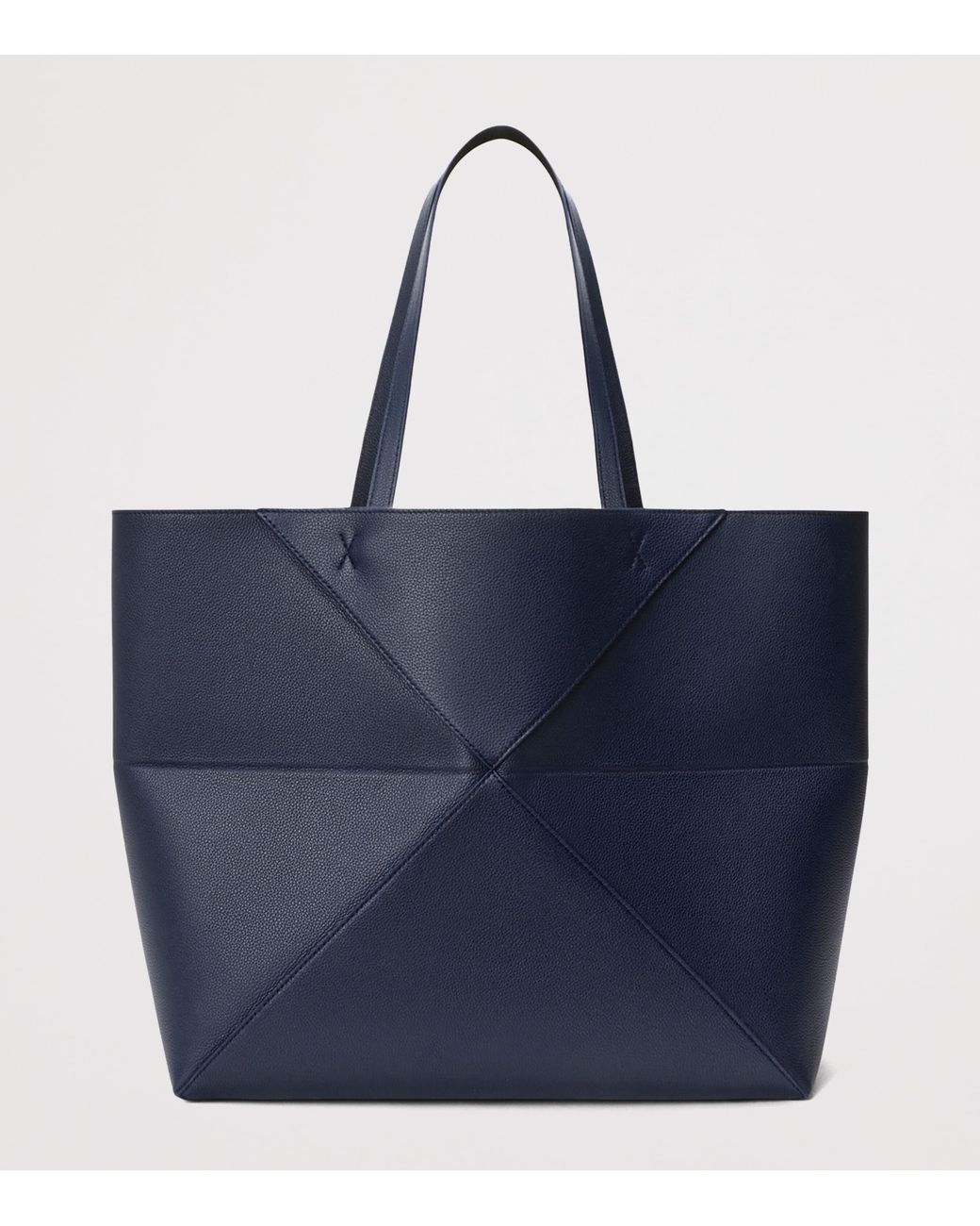 Loewe Blue Medium Leather Puzzle Fold Tote Bag