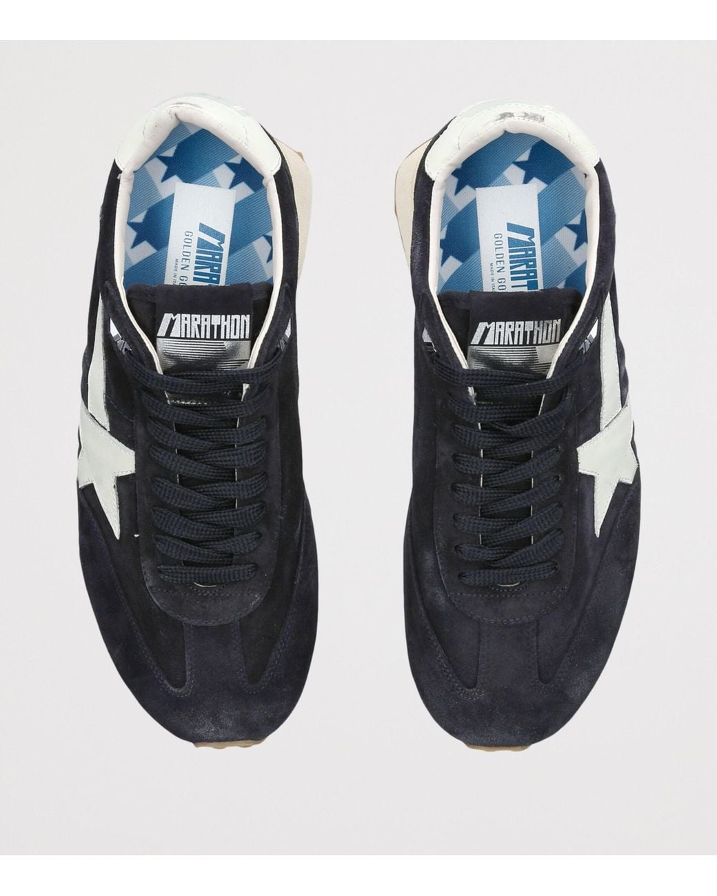 Golden Goose Deluxe Brand Blue Running Marathon Sneakers for men