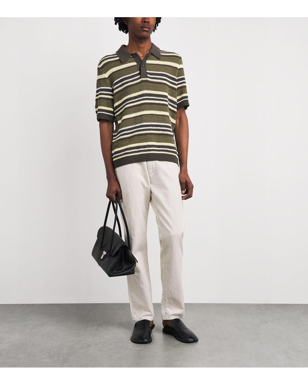 Citizens of Humanity White Cotton-Linen Elijah Straight Jeans for men