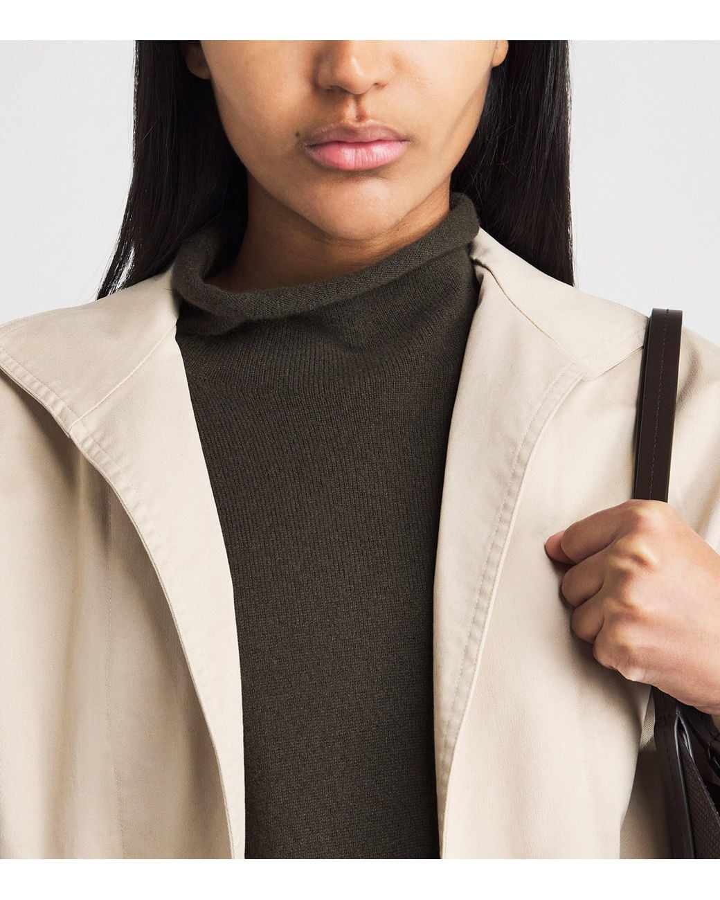ME+EM Green Cashmere High-Neck Sweater
