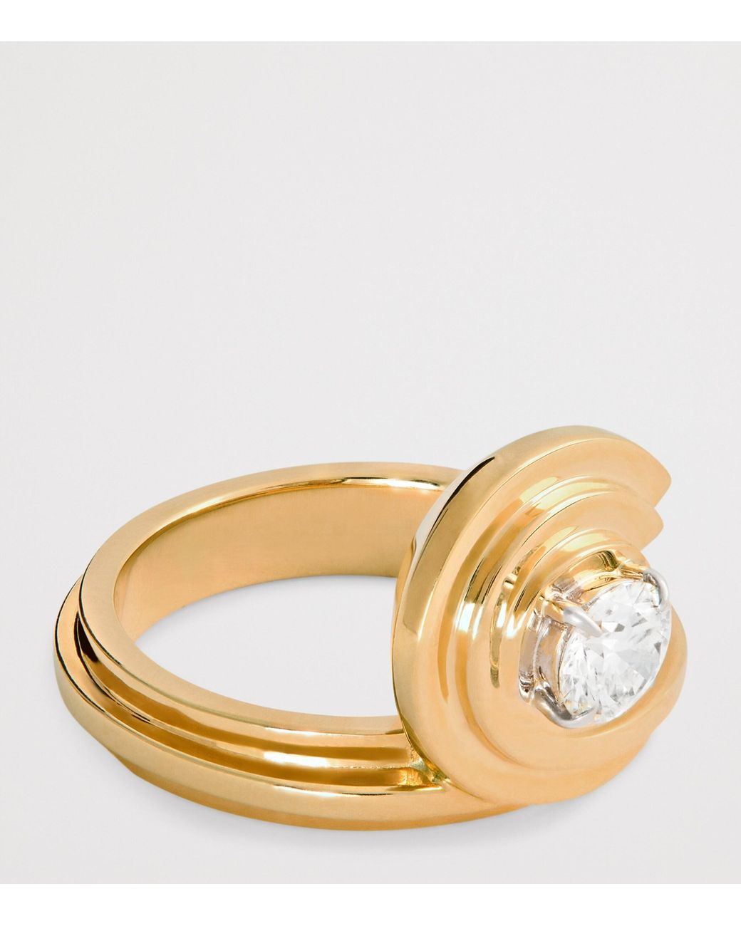 Azlee Metallic And Diamond Sea Ring