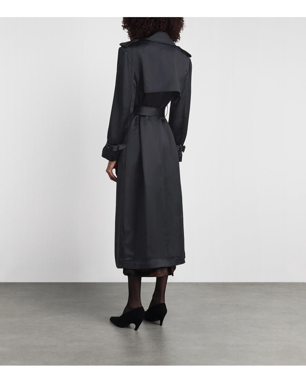 Jonathan Simkhai Black Alvida Belted Overcoat