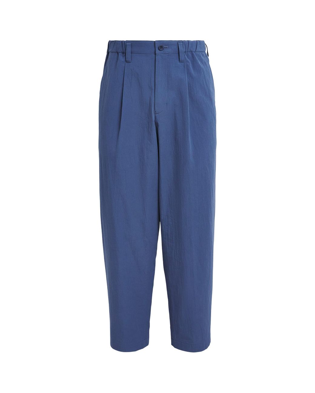 IM MEN Blue Pleated Tailored Trousers for men