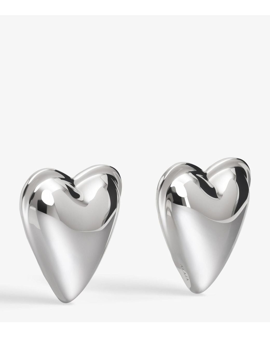 Alaïa Metallic Le Coeur Bombe Earrings