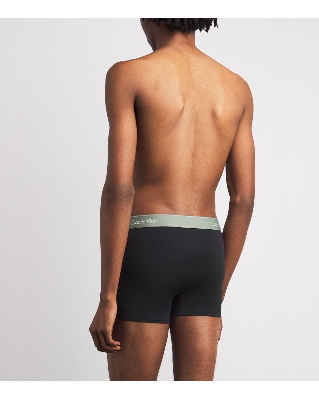 Calvin Klein Black Stretch-Cotton Relaxed Icon Trunks for men