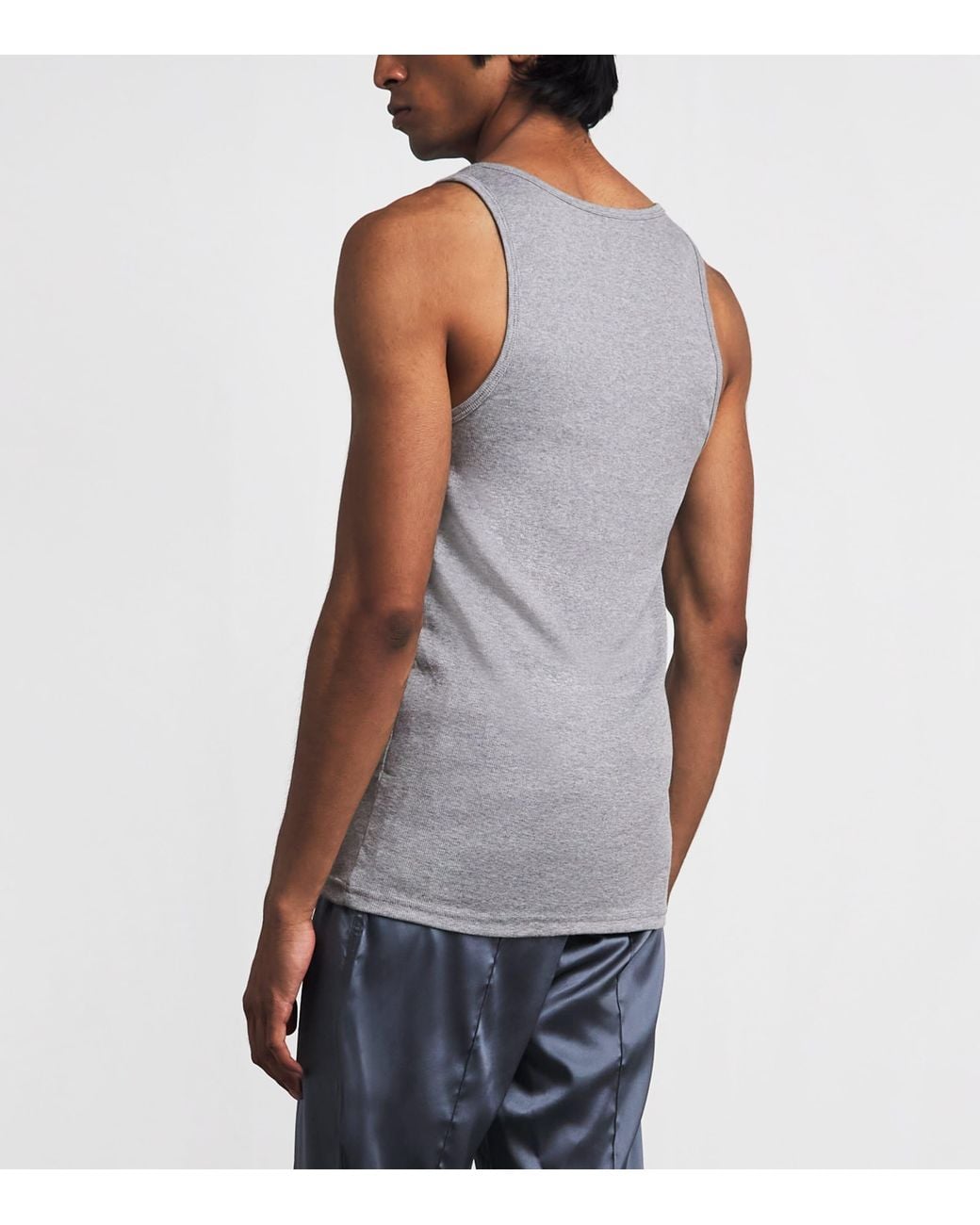 Tom Ford Gray Ribbed Tank Top for men