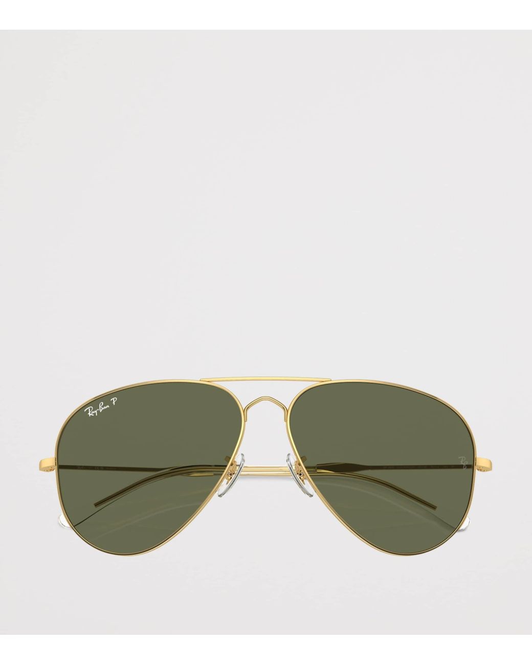 Ray-Ban Green Metal Old Aviator Pilot Sunglasses