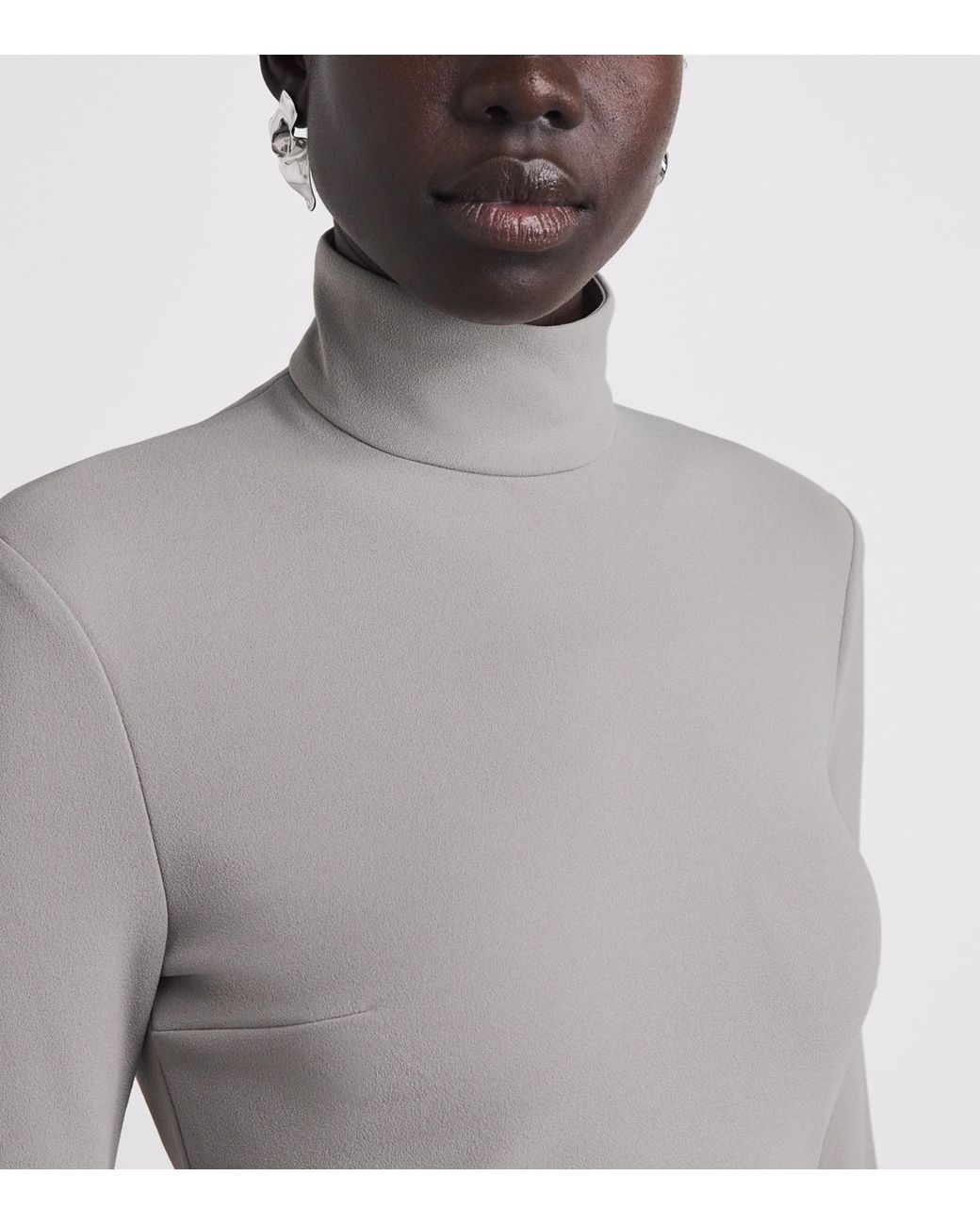 Solace London Gray Satin Olivia Gown