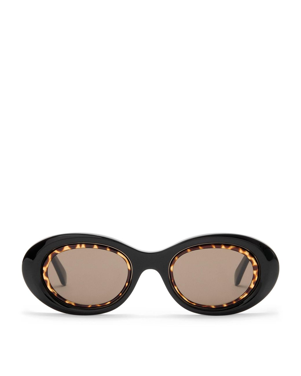 Loewe Brown Mini Anagram Oval Sunglasses