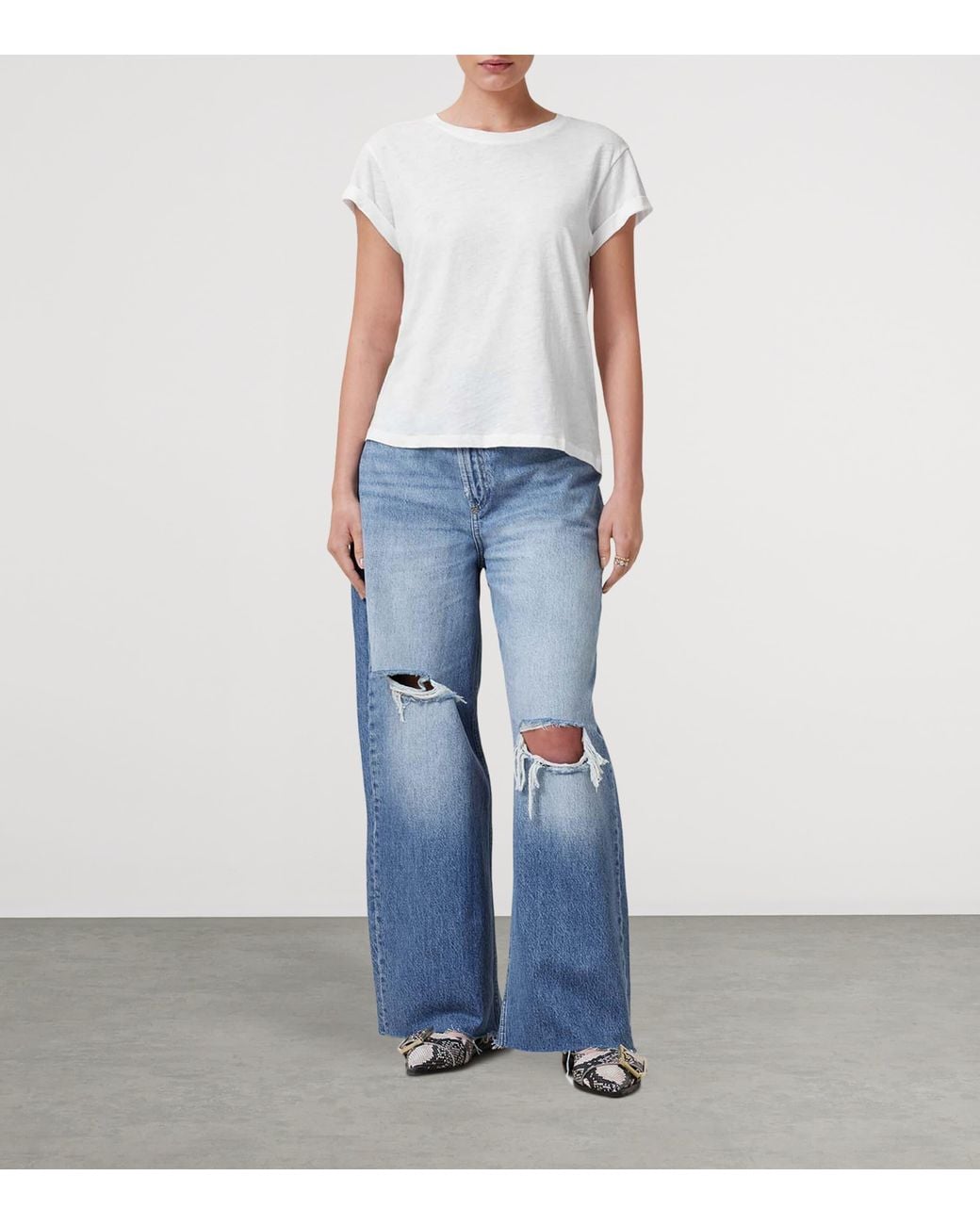 AllSaints White Organic Cotton Anna T-Shirt