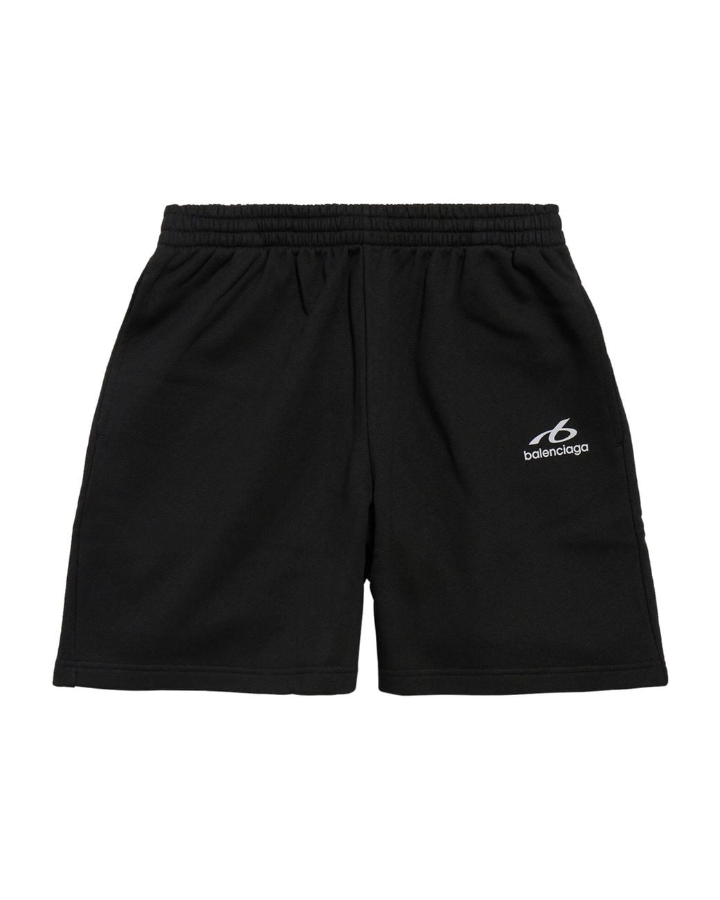 Balenciaga Black Crest Baggy Football Shorts for men