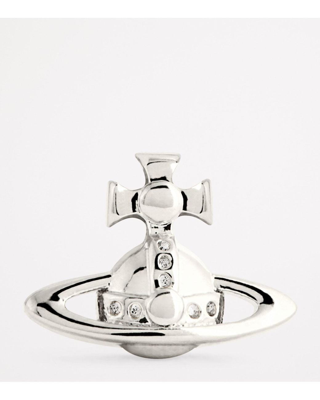 Vivienne Westwood White Lorelei Orb Stud Earrings for men