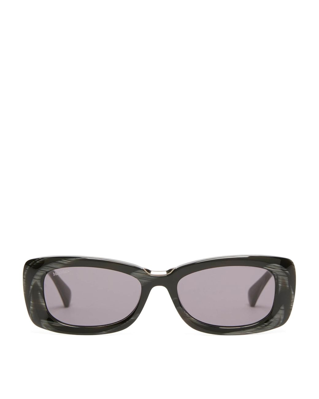 Max Mara Gray Acetate Rectangular Sunglasses
