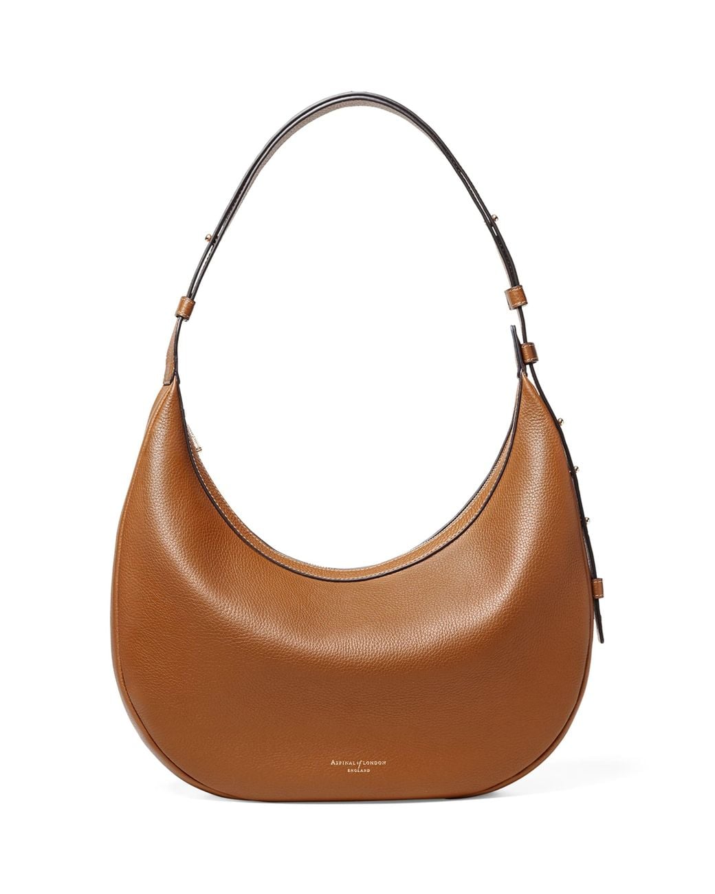 Aspinal Brown Large Soho Crescent Cross-Body Bag