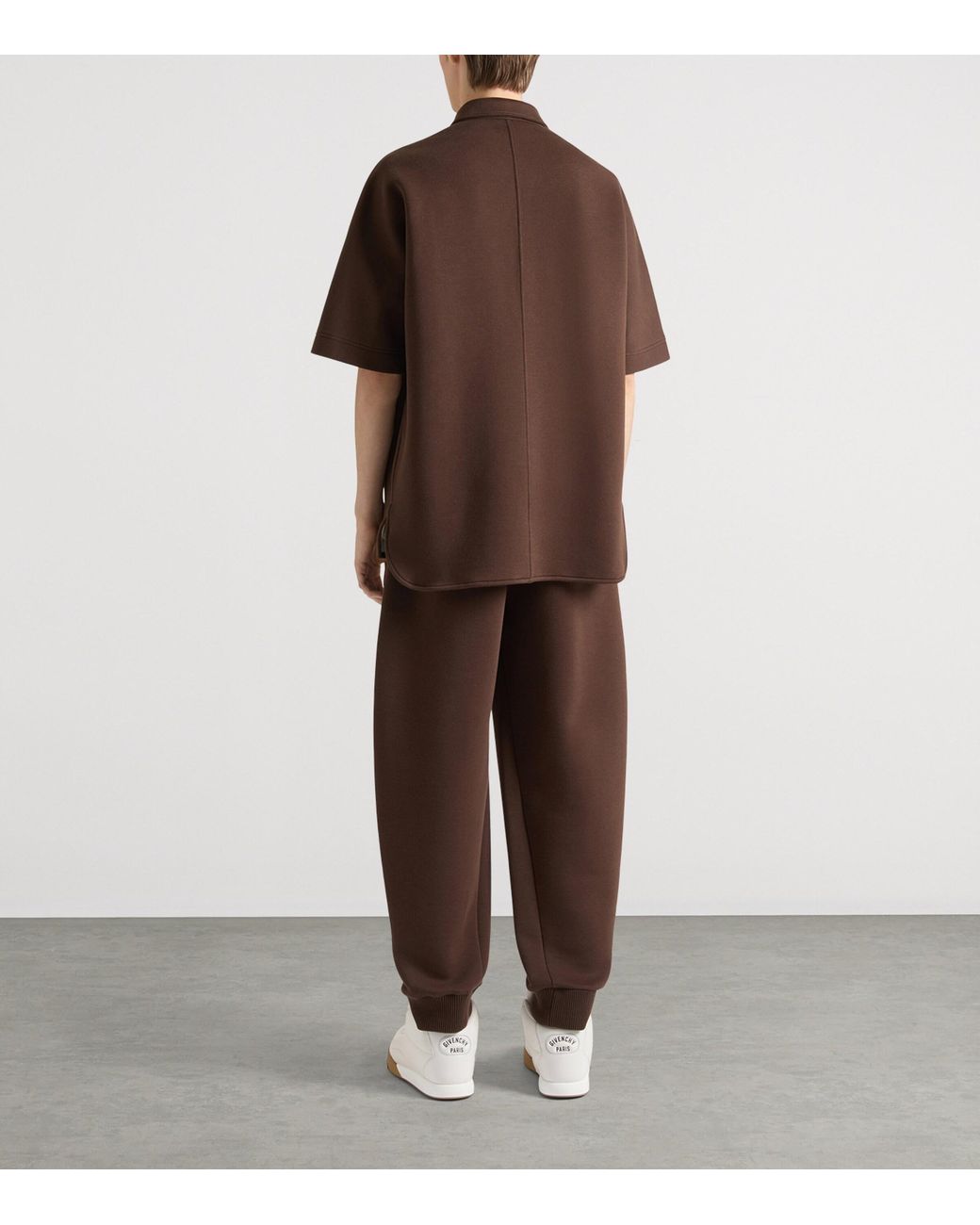 Givenchy Brown Scuba Short-Sleeve Shirt for men