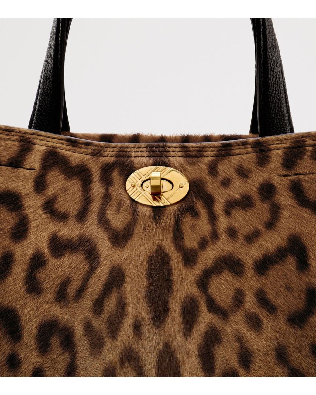 Burberry Brown Mini Calf Hair Cotswolds Tote Bag