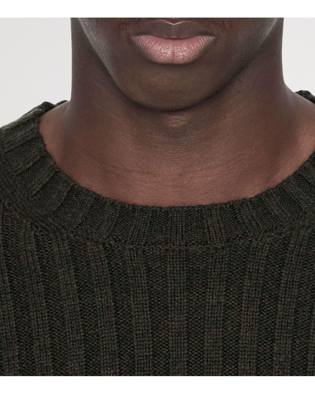 AllSaints Green Merino Wool-Blend Liev Sweater for men