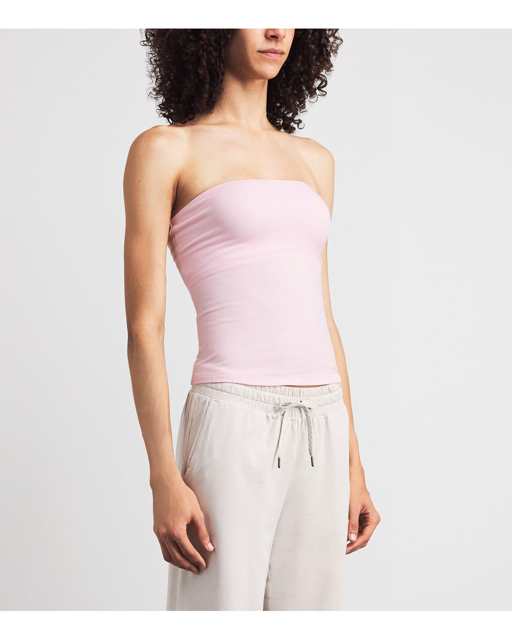 Skims Pink Cotton Jersey Tube Top