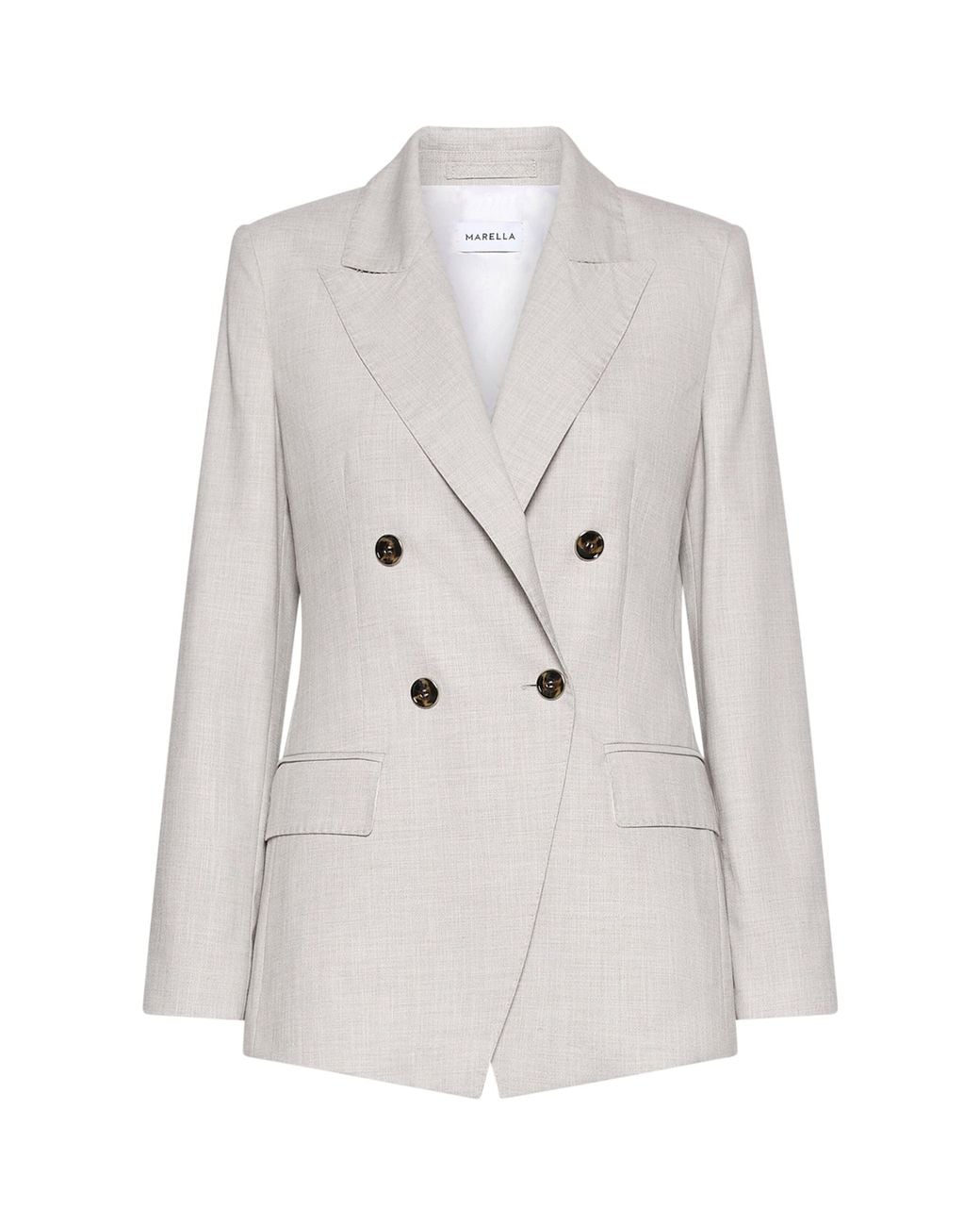 Marella White Double-Breasted Blazer