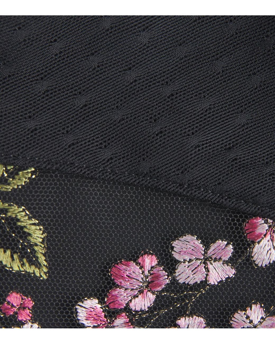 Fantasie Black Embroidered-Floral Eliyse Thong