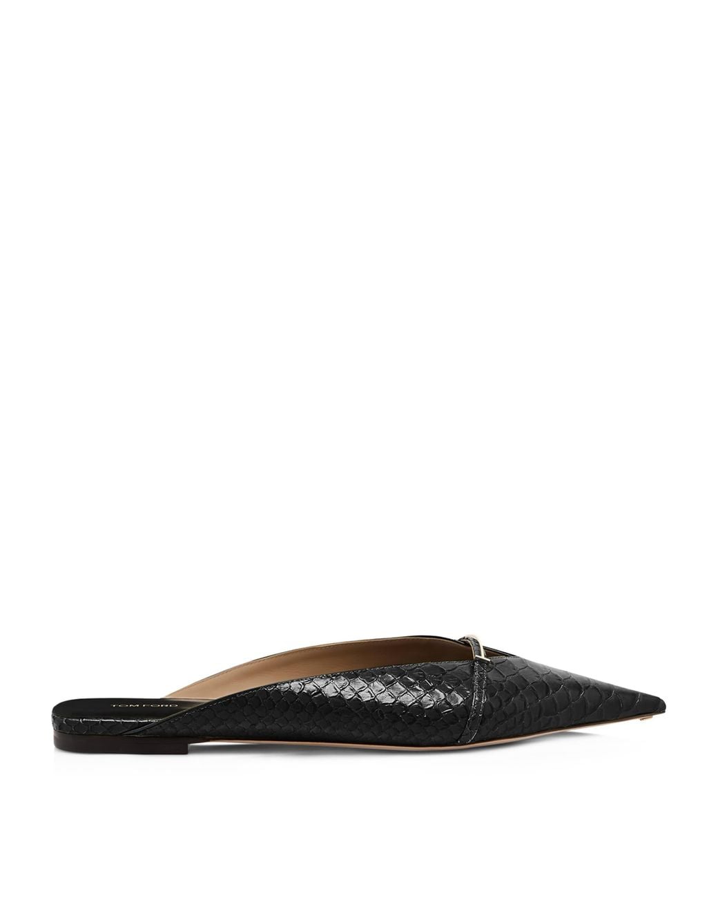 Tom Ford Black Python-Embossed Leather Julianne Mules