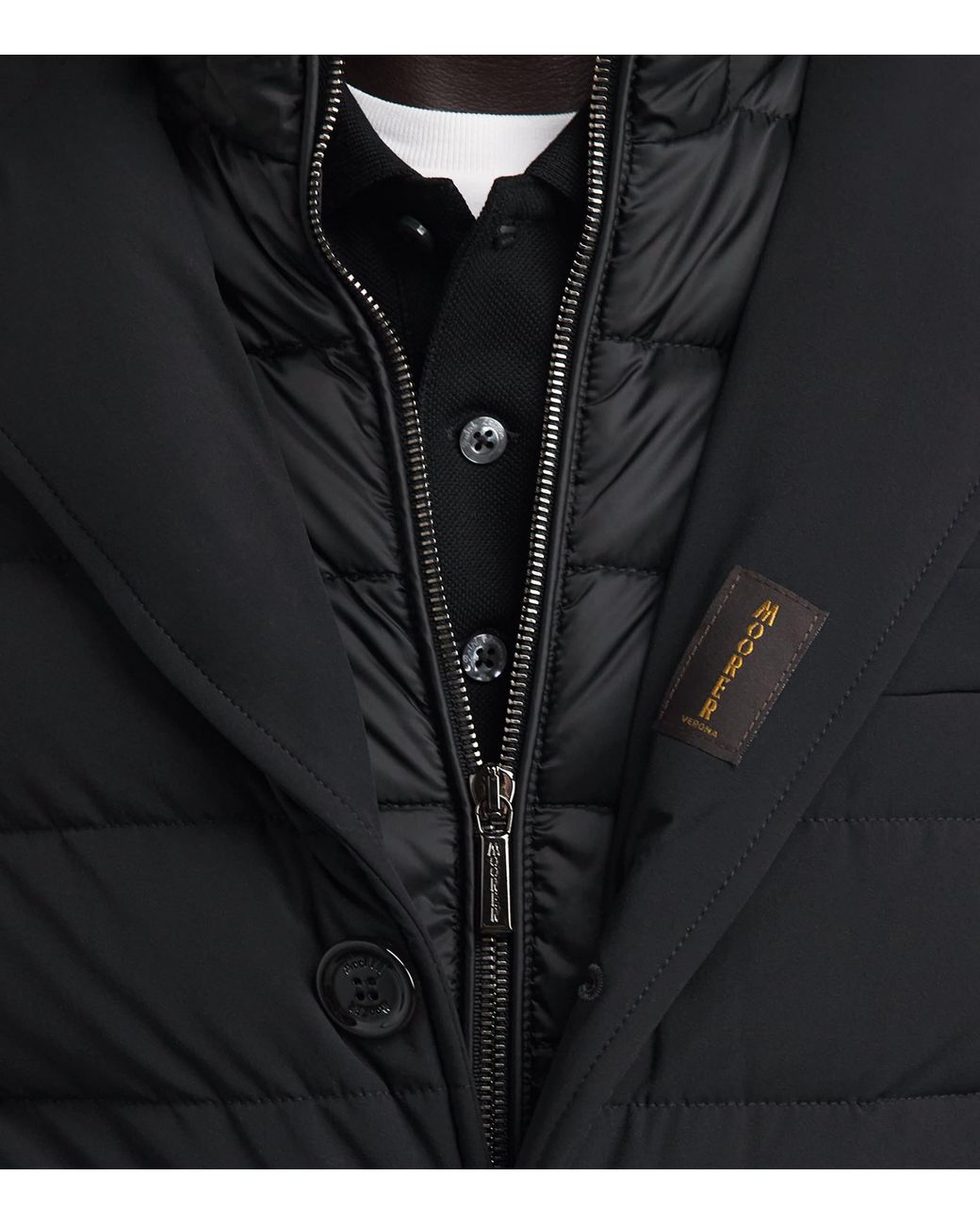 Moorer Black Hybrid Rogers Jacket for men