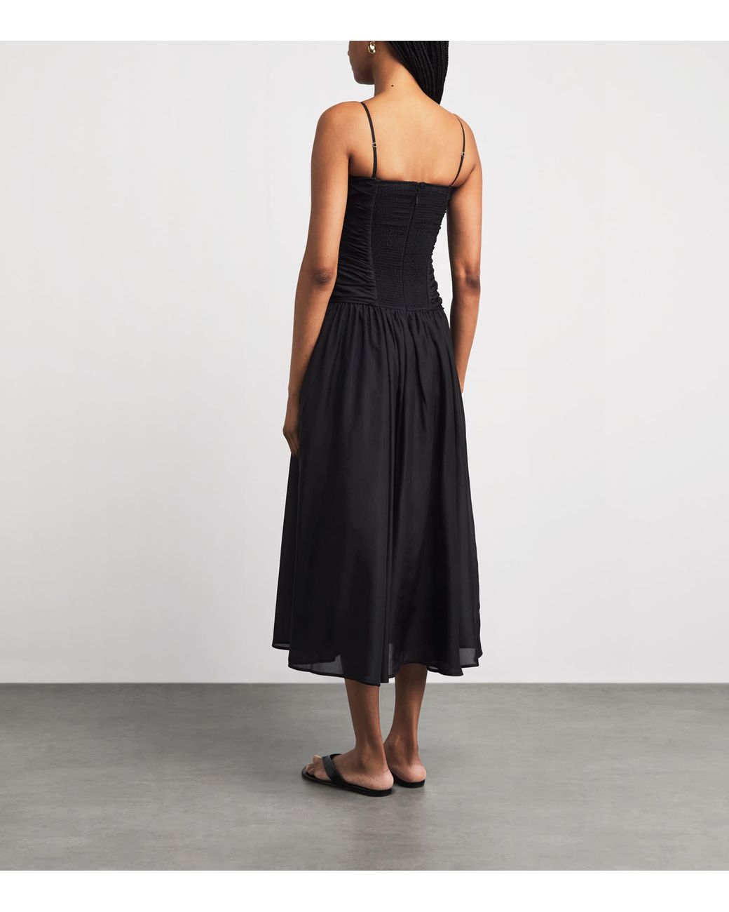 Zimmermann Black Silk Aster Midi Dress